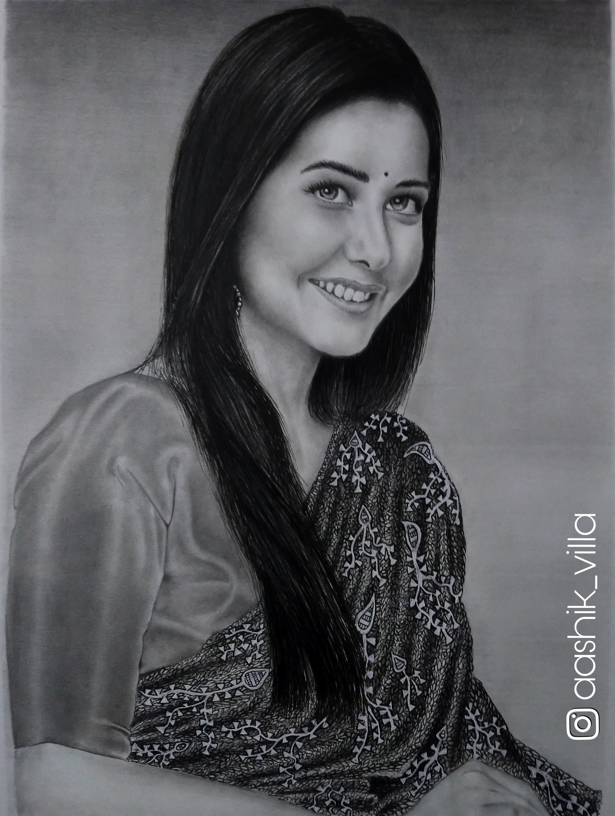 Drawing of Raashi Khanna